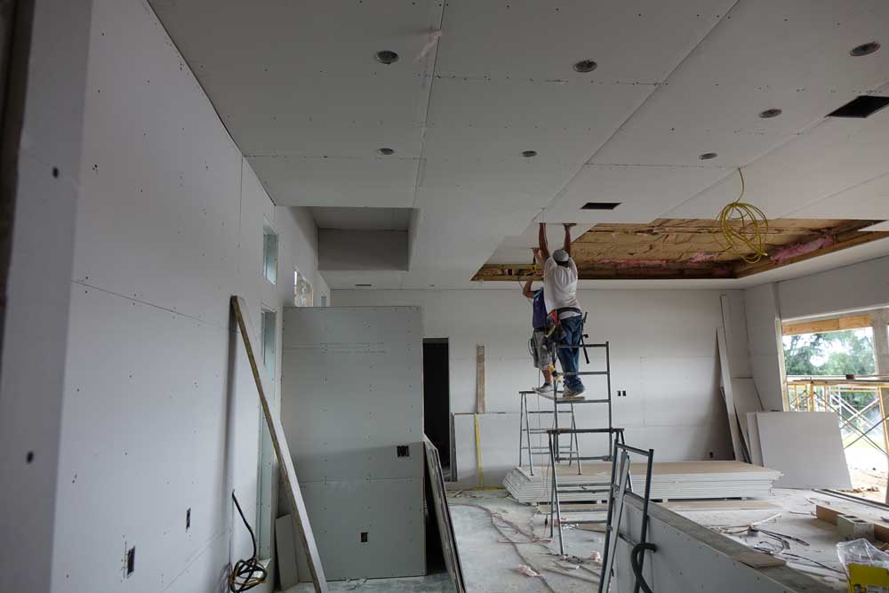 Step Ceiling Drywall