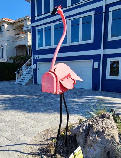 Flamingo Briefkasten