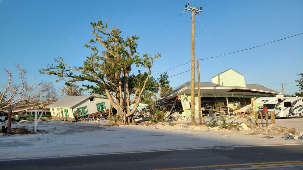 Völlige Zerstörung Fort Myers Beach
