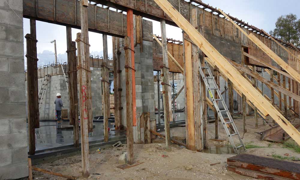 Wetter beim Tie Beam gießen