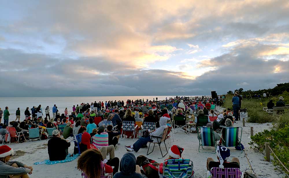 Sanibel Lighthouse Beach Christmas