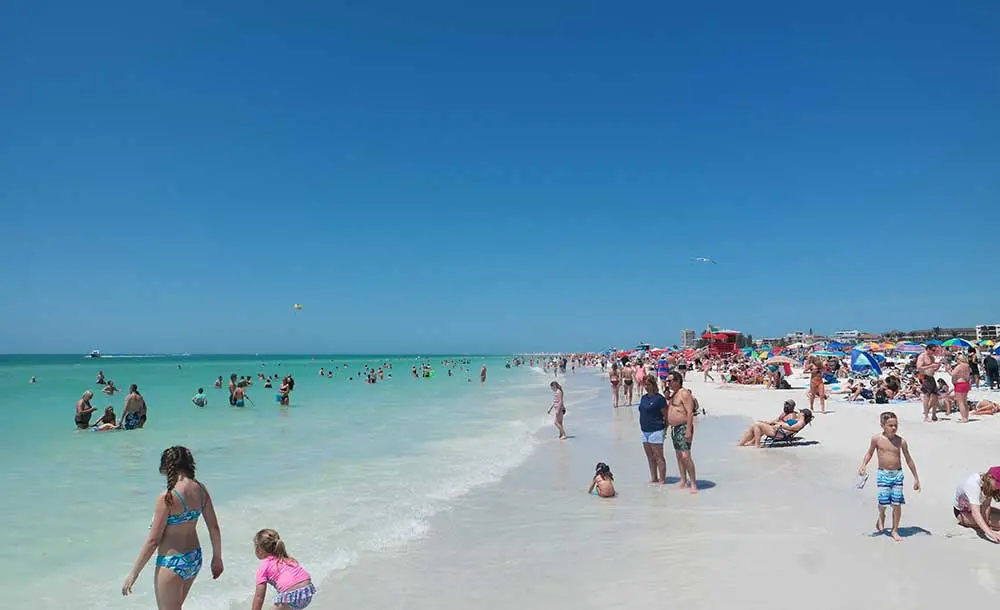 Siesta Key Beach zur Hochsaison