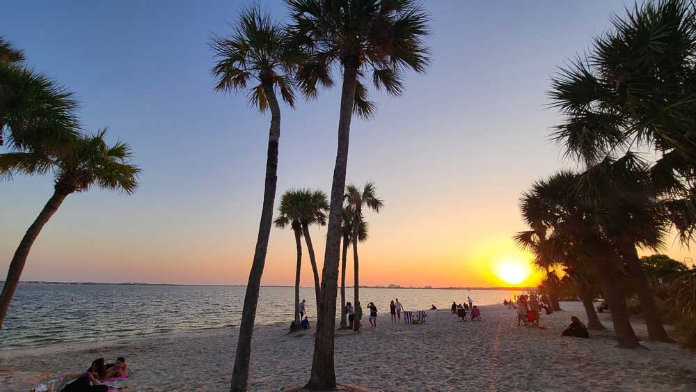 Sonnenuntergang am Cape Coral Beach