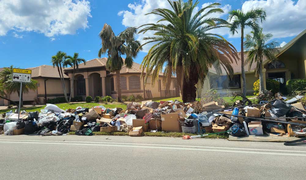 nach der Sturmflut in Südwest Cape Coral