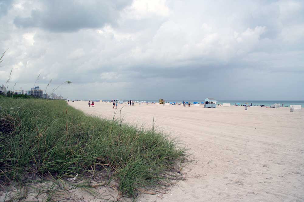 breiter Sandstrand Miami Beach