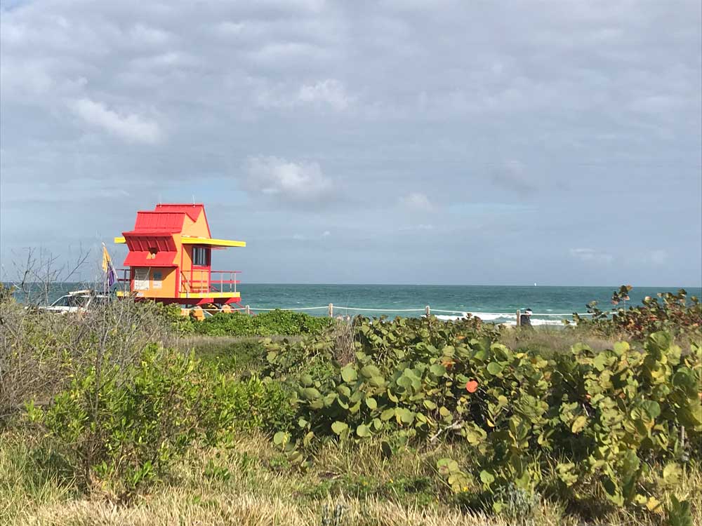 South Beach Lifeguard Tower in orange